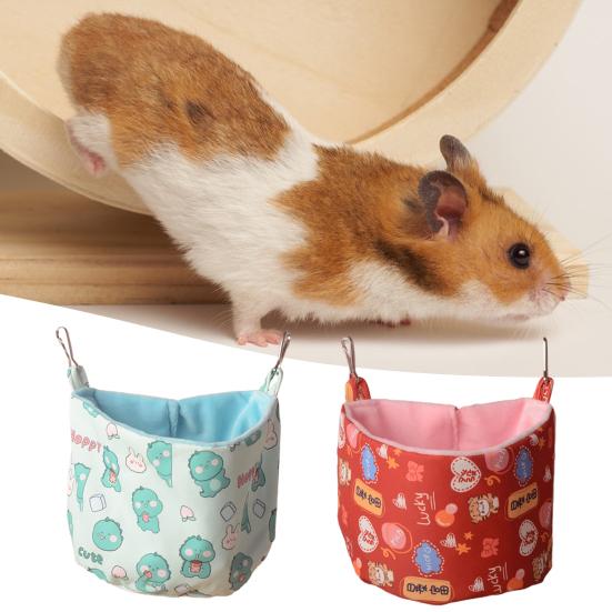 Hamster Hammock Comfortable Cartoon Dinosaur Pattern Squirrel Hamster Sleeping House for Pet Cage