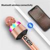Professional Wireless Bluetooth Karaoke Microphone Colorful Lighting Singing Recorder Music Player For Ktv Birthday Party
