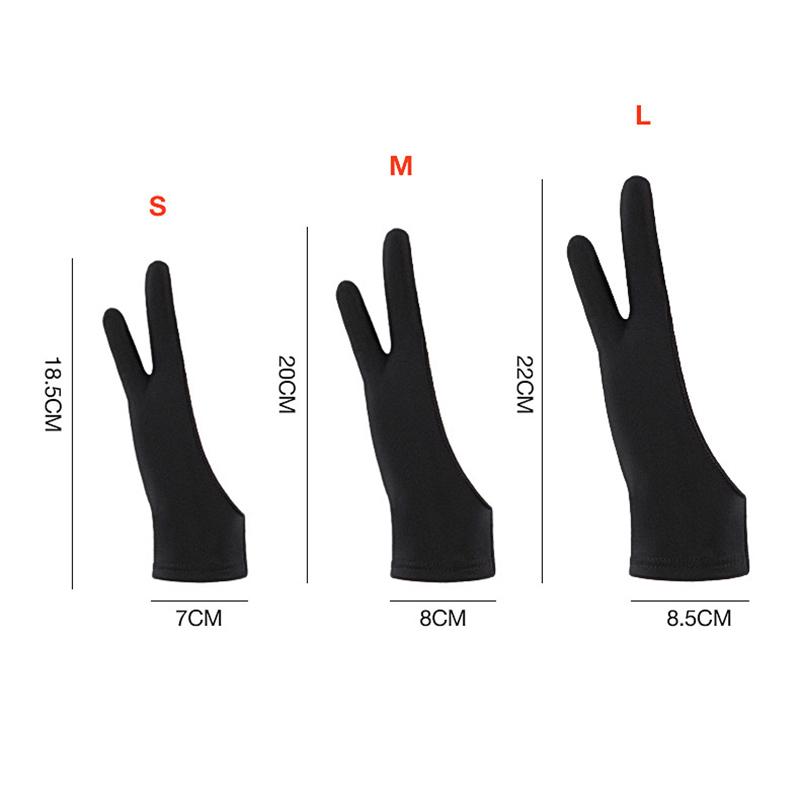 Anti-Fouling Anti Abrasion And Anti Perspiration Two-Fingers Glove For Tablet