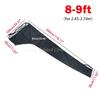 Black 8-13ft 420D Waterproof Mainsail,Boom Cover, Boat Cover,Anti UV Windproof Sunshade Sail Cover,Anti Scratch,Dustproof Cover