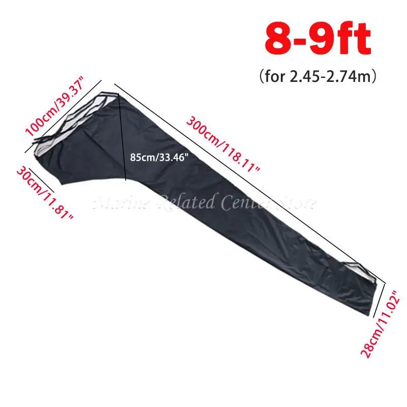 420D Waterproof Mainsail Boom Boat Cover Sail Cover Anti UV Sunshade Boom 8-9Ft 9-10Ft 10-11Ft 11-12Ft 12-13Ft Black 8-9ft