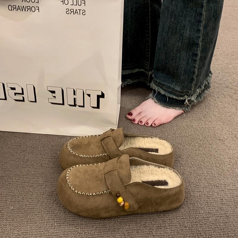 

Birken shoes women s 2025 new autumn all-inclusive flat-bottomed lazy one-pedal maternity soft-soled Birken slippers women s shoes 40 абрикосовый