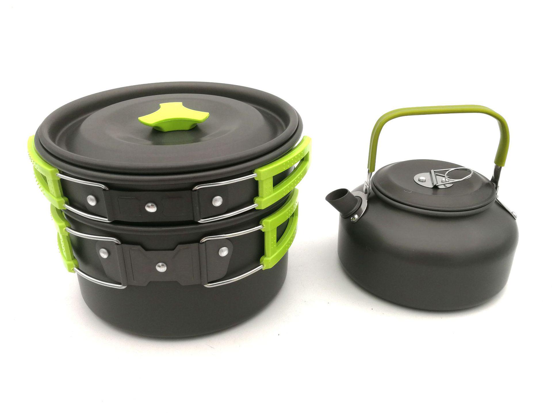 

Set Of Pot And Teapot Set For 2-3 People, Set Of Pot And Teapot, Camping Cookware Combination, Excluding Tableware