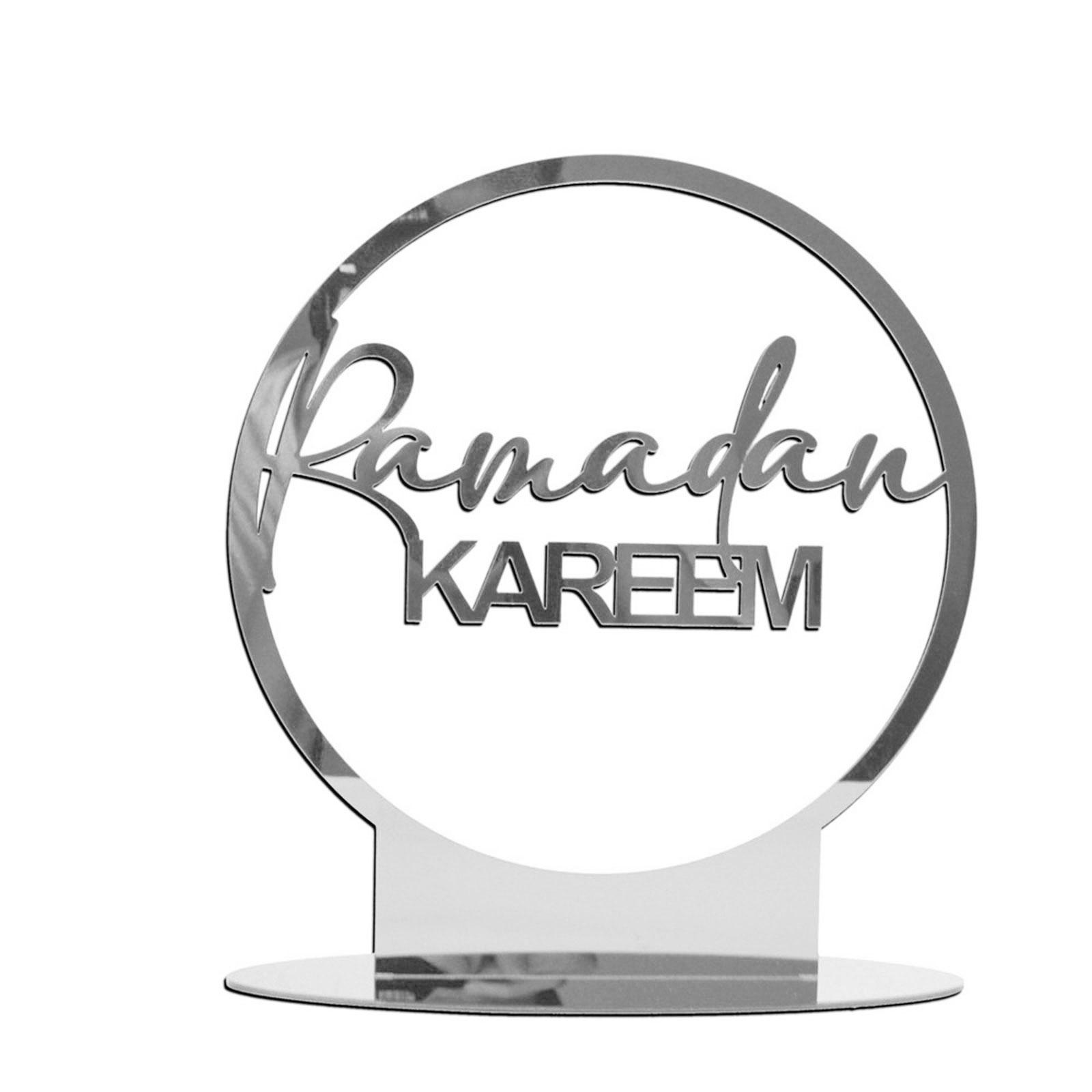 

Acrylic Eid Table Ornament Unique Hollowed Out Moon/Sun Shaped Desktop Decoration Festive Home Party Ramadan Decor 5