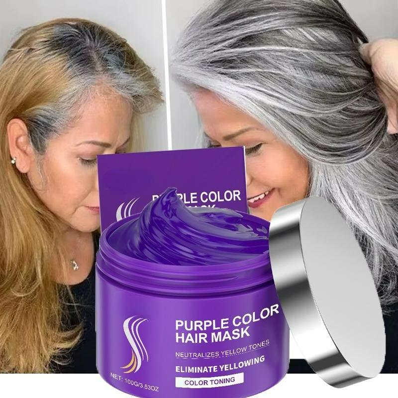 Color Fixing Hair Dye Shampoo To Cover Gray Hair Fade Yellow After Bleach Hair Shampoo Non-irritating Purple Color Hair Mask