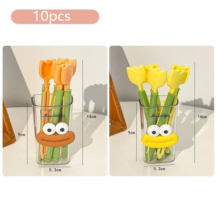 5 Bag Clips Portable Food Snack Bags Sealed Clips Food Preservation Organizer Sealed Clips Kitchen Storage Tools