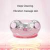 Multi-function Silicone Electric Facial Cleansing Brush Deep Clean Vibration Massage 3D Roller V-Face Skin Lifting and Firming