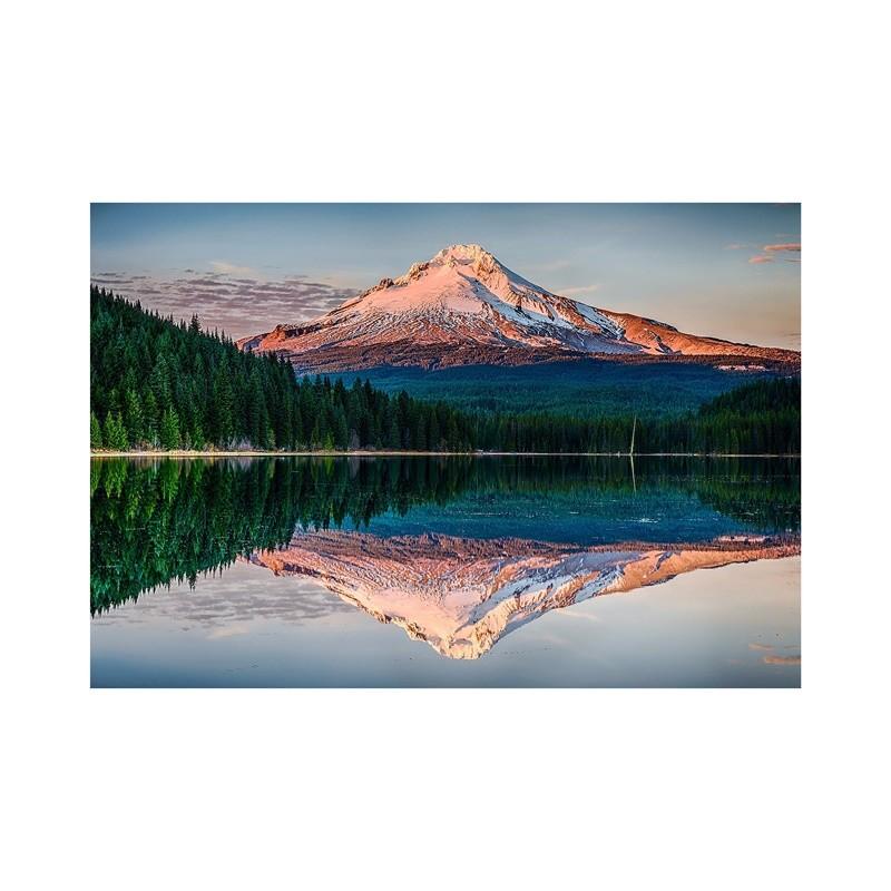 Spectacular Nature Wall Art Modern Print Featuring Aurora Waterfalls Mountains Serene Landscape Living Room Decor