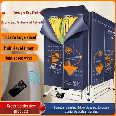 Foldable Remote-Controlled Clothes Dryer with Warm Air Blower for Home Use