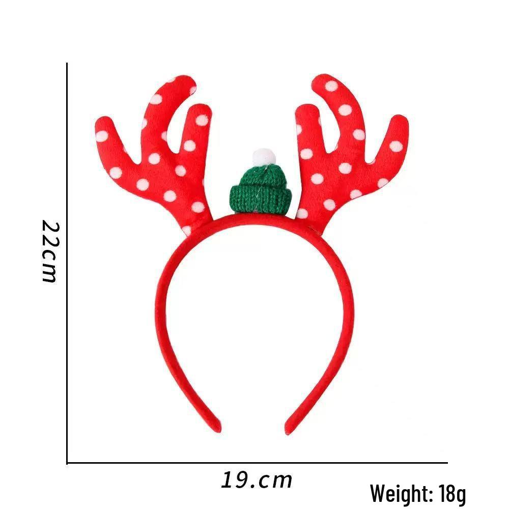 Children's Christmas Reindeer Antler Headband - Five-Star Decoration for Holiday Parties