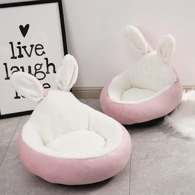 Cartoon Rabbit Ears Cat Nest Winter Warm Teddy Dog House Four Seasons Universal Cat Mat Deep Sleeping Cat Dog House