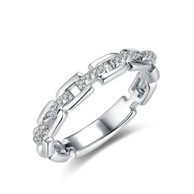 Buckle Design Ring For Women, Micro-Inlaid Zircon Fashion Ring, Simple Daily Matching