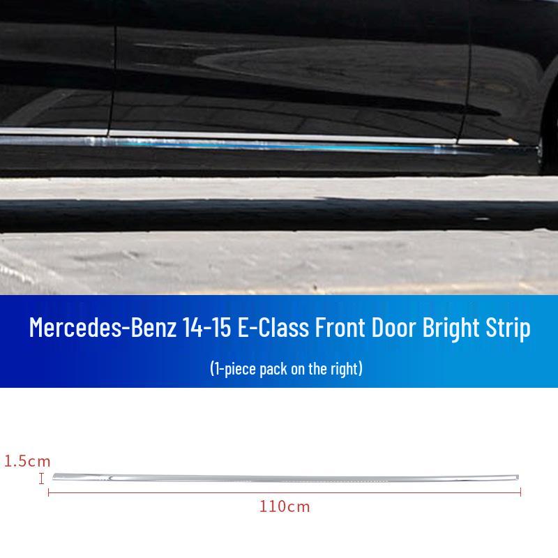 Front & Rear Bumper Chrome Trim for Mercedes-Benz: E180, E200, E260, 300L