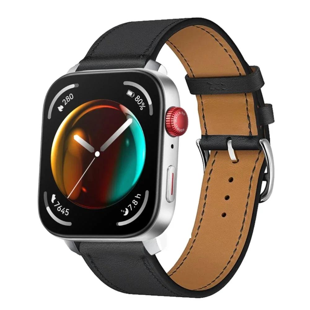 High-end Leather Strap For Huawei Watch Fit 5 Pro/4 Pro Sports Comfortable Breathable Bracelet Huawei Fit 5/4/3 Correa Accessory