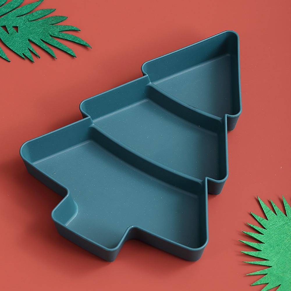 Big Capacity Plastic Candy Dish 3 Girds Plastic Tray Durable Tableware  Home