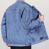 Versatile Denim Jacket Stylish Men's Denim Jacket with Lapel Collar Long Sleeves Large Pockets Fashionable Spring Autumn for Men