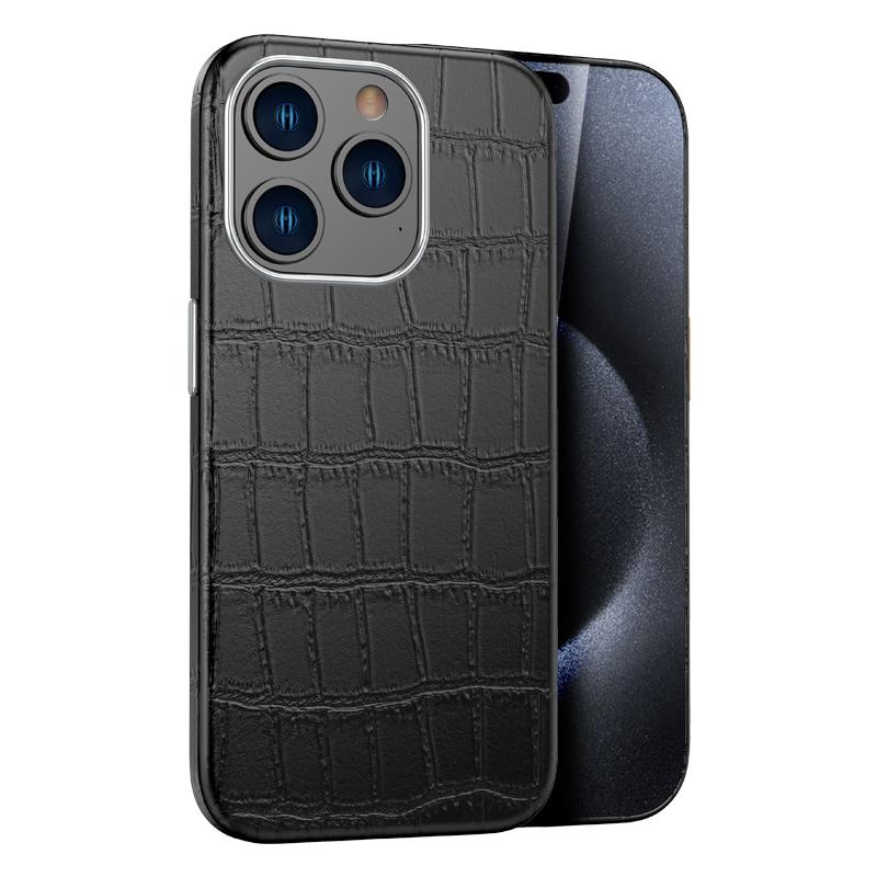 Genuine Cowhide Leather for Magsafe Phone Case for iPhone 15 14 Pro Max 15Pro 14Pro Full Protection Magnetic Back Cover
