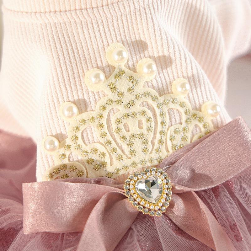 1pc Pet Clothes, Princess Style Dress for Cats And Dogs, Spring And Autumn Fluffy Gauze Dress