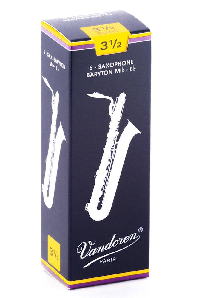 

Vandoren Baritone Saxophone Reed Traditional Hardness: 3-12 (5 pieces)
