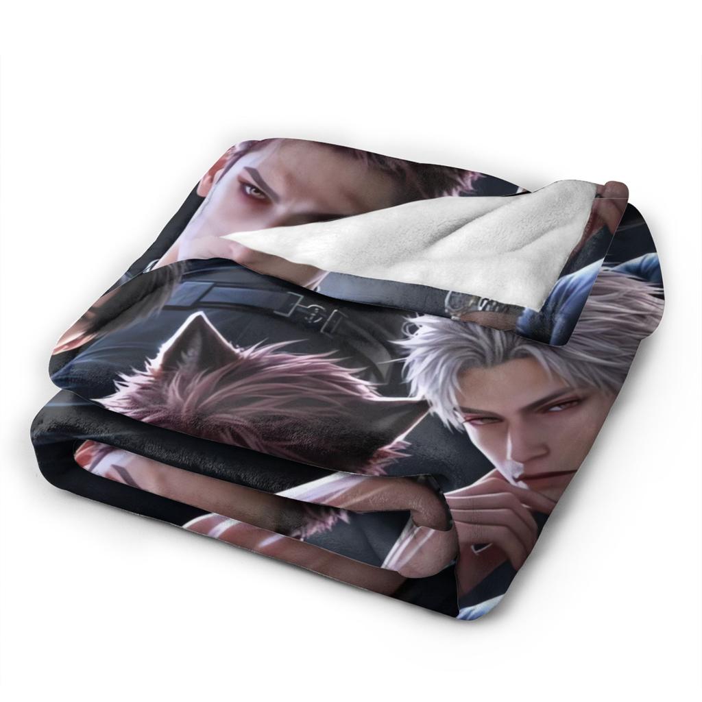 COOL V-Valko L-Love and Deepspace Soft Blankets Travel Office Plush Throw Blanket Couch Chair Flannel Bedspread Sofa Bed Cover