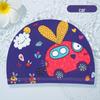 Waterproof Cartoon Swim Cap with Ear Protection for Adults - Unisex, Comfortable Fit