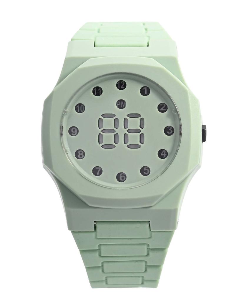 Fashion simple personality round luminous dial women's electronic wrist watch, suitable for daily wear, Christmas and other holi