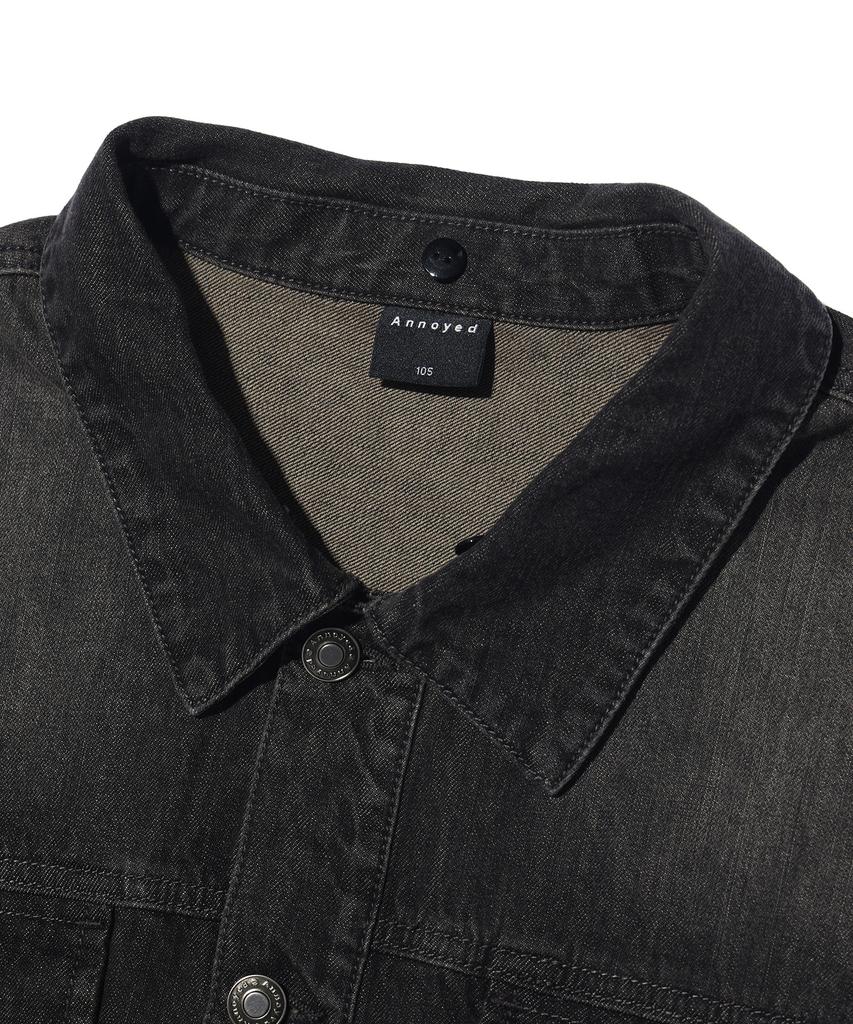 Eonoideu Double Pocket Denim Shirt Lp3Yu681_Black