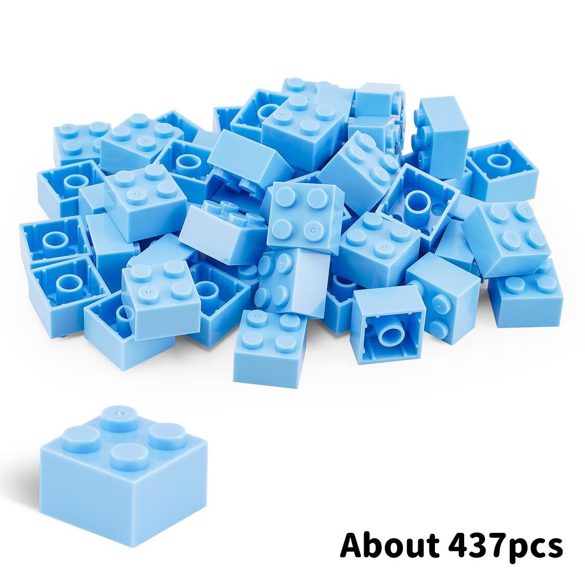 

500g2x2 DlY Construction Bricks Thick FiguresBricks Dots Learning Creativity SizeCompatible Featuring Plastic Material Playthings forChildren 500g 2x2 high brick