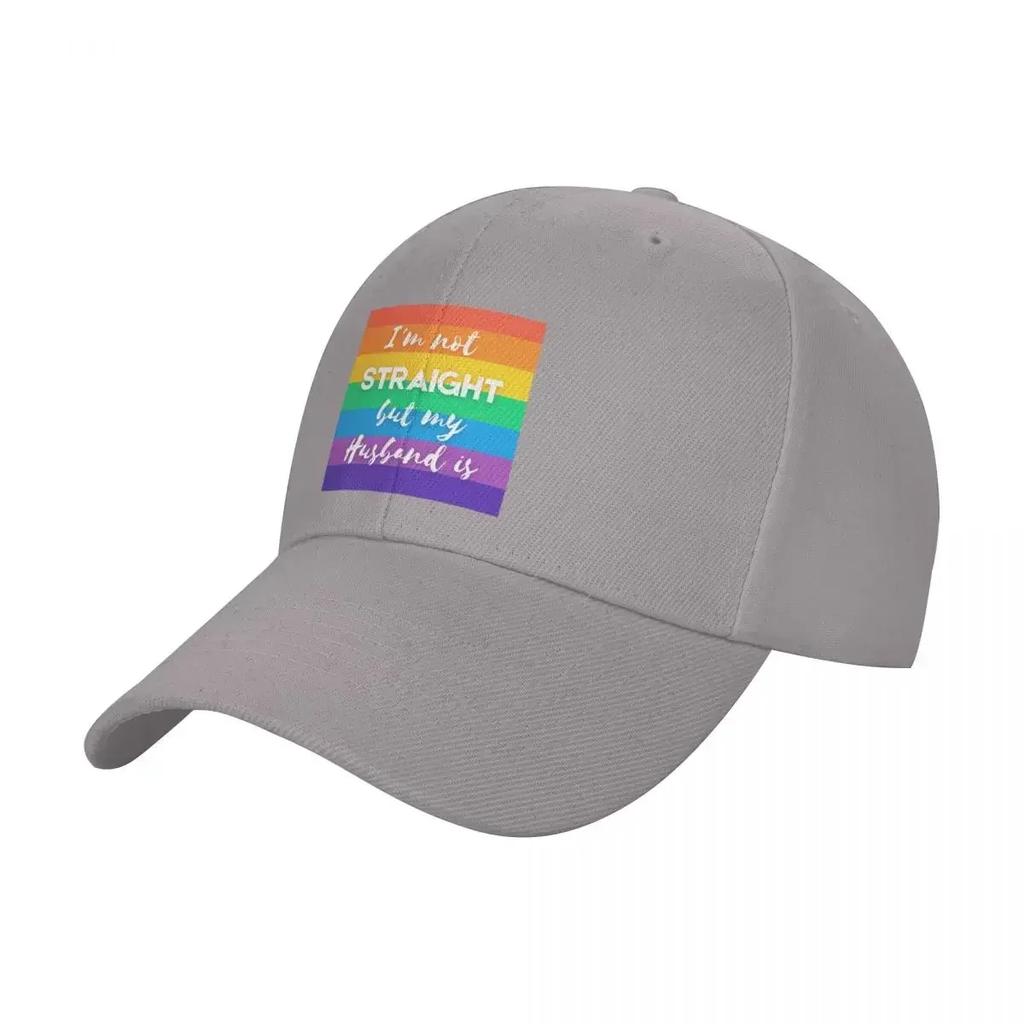 Im Not Straight But My Husband Is Baseball Cap Custom Cap Ball Cap Luxury Man Hat GirlS Hats Mens