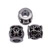 Vintage Floral Pattern Cylinder Beads Antique Style Large Hole Spacers For DIY