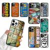 LICENSE NUMBER PLATES Phone Case For iPhone 17 Air 15 16 16e 11 12 13 14 Pro Max Cover For iPhone 17 Air Max Plus Fundas