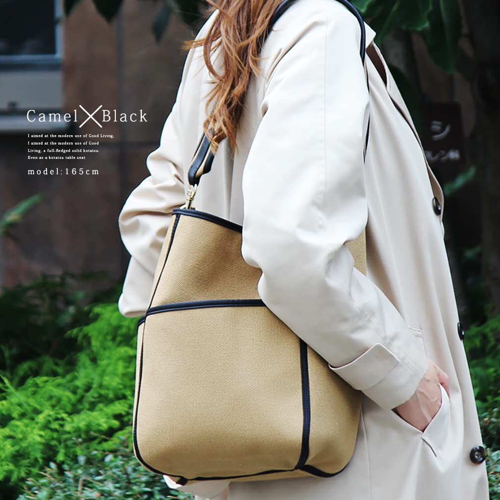 Gratante 24oz Canvas Shoulder Bag for Perfect for or with a Thick Shoulder Tote Large Lined with Women, Bucket-Style, Commuting, School, Work, Strap,