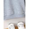 European Sizes Cute Heart Paw Print Pattern Kids' Spring Round Neck Sweatshirt 0-3 Years Comfortable Thin Design Suitable for Outdoor Wear