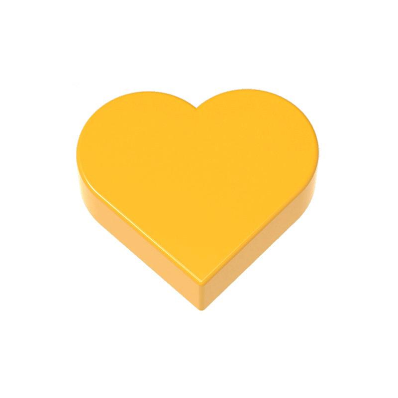 

10PCS 39739 Round 1x1 Heart Constructing Blocks Moc Love Plate Works With featuring Bricks DIY Children Playthings Gift 10PCS желтый оранжевый