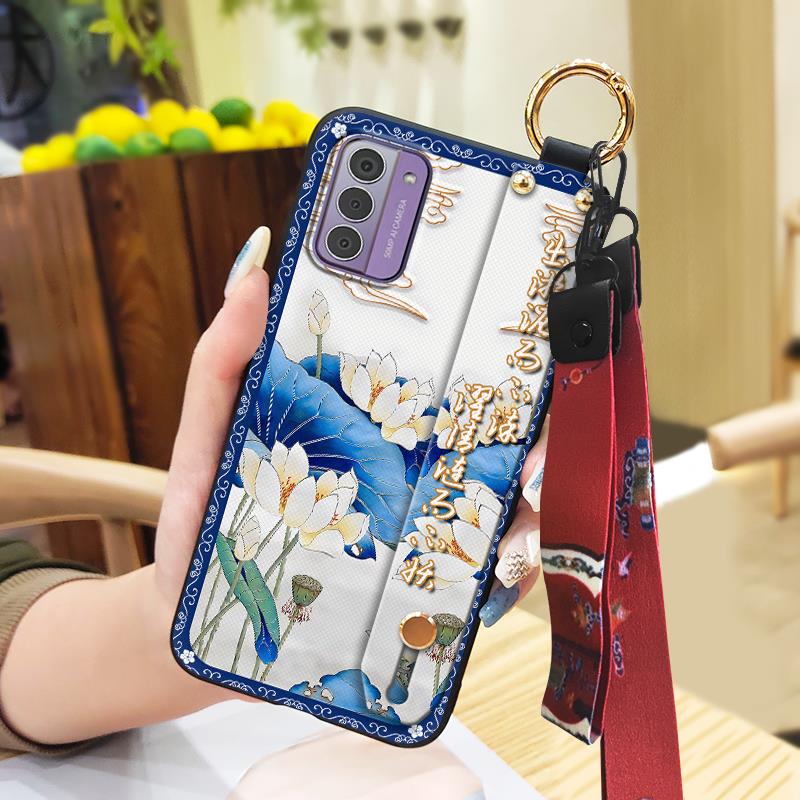 Wristband Elderly lady Phone Case For Nokia G42 5G Soft case For Mom Ring Anti-dust Anti-knock Shockproof Chinese style