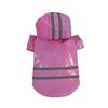 PU Dog Hooded Raincoat Towable Small Dog Clothes Stylish Dog Rain Cloak  Puppy