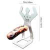 Hot Dog Grill Rack Portable Stainless Steel Sausage Cooker BBQ Tool for Camping Hiking Picnic Grilling