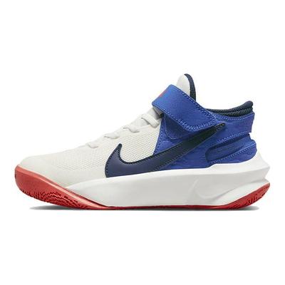 Zapatillas Team Hustle D10 FlyEase GS Blanco Azul Real para Niños Summit-White Bright-Crimson Midnight-Navy DD7303-103
