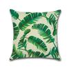 Tropical Plant Cushion Cover Green Leaves Decorative Pillowcase For Sofa Linen Throw Pillow Case Funda De Almohada Poszewka
