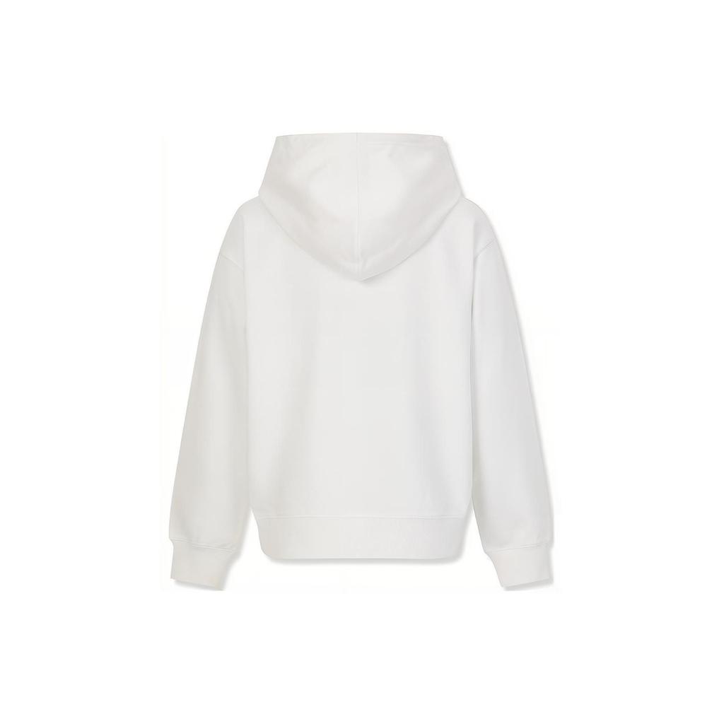 Levis Letter Embroidered Hooded Sweatshirt Women Sweatshirt White A7477-0000