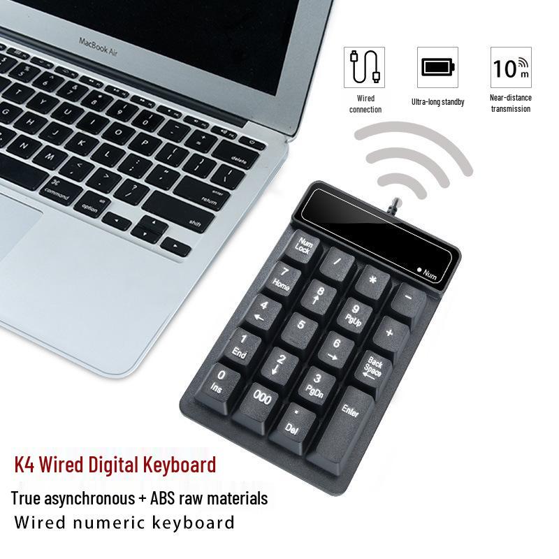Waterproof Wired USB Keyboard with Suspended Mechanical-Feel Keys for Laptop & Cash Register