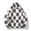 2025 Men's Korean Style Checkered Lambswool Coat for Autumn/Winter: Loose, Versatile, High-End Warmth