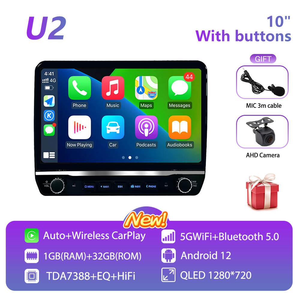 Two Buttons Android Car Multimedia For Mazda CX9 2006-2016 New 10" CarPlay Stereo GPS Navigation Multimedia Player Head Unit