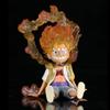 Anime One Piece Q Version Gear 5 Sun God Nika Luffy Figure Bracket Model PVC Action Figurine Statue Collection Child Toys Gift