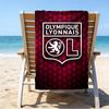 Lyonnais Football Crest Beach Towel - Soft, Absorbent Microfiber, Lightweight, Ideal for The Beach, Parties, Travel, Camping fan gifts