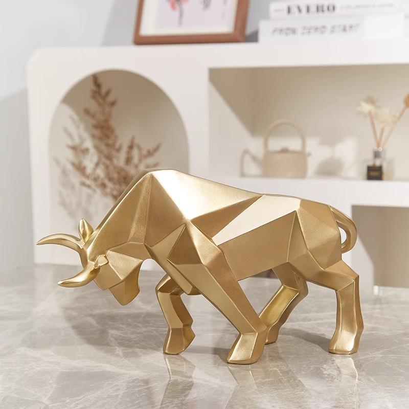 Cow Ornament Mascot Modern Minimalist TV Cabinet Work Decoration Resin Crafts Durable Durable Useful Useful Safety