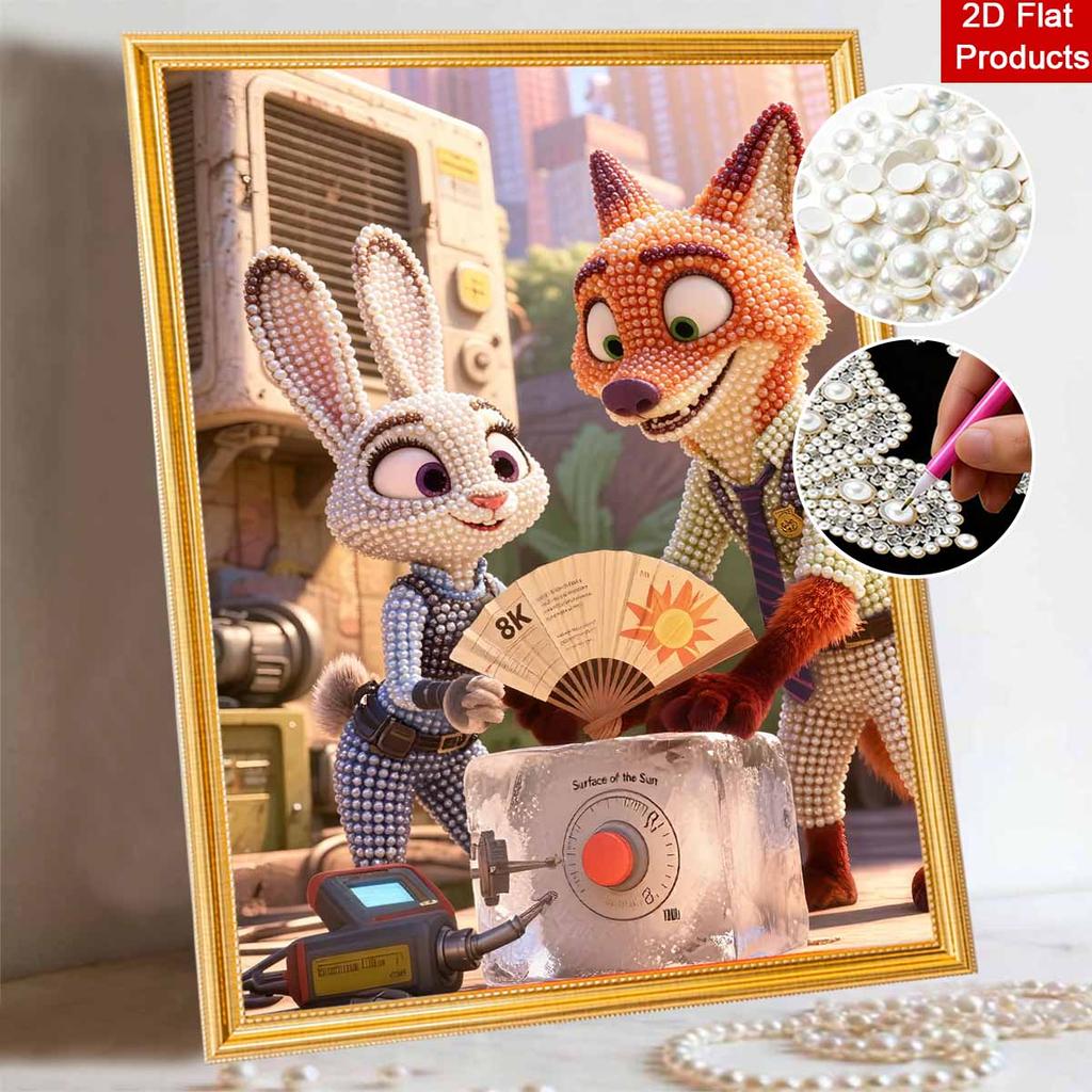 Disney Pearl Art Painting Frozen Anna Pearl Gem Painting Pictures Crafts Special Shape Home Wall Decoration