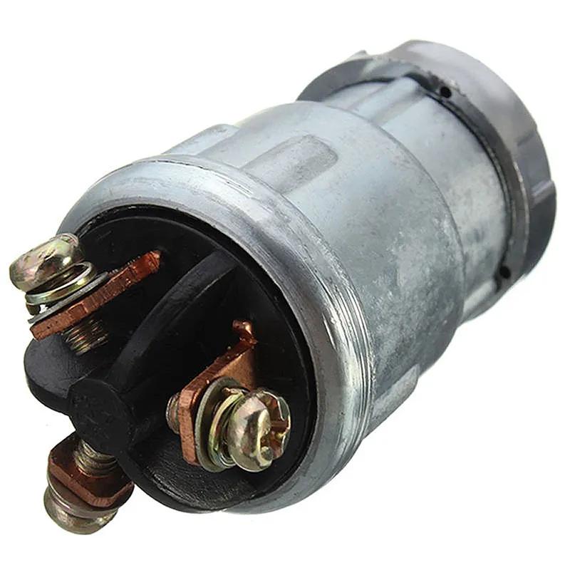Universal Car Ignition Switch Lock Cylinder 3 Position ON OFF Start with 2 Keys for Tractor Truck Car Switch Replacement Part