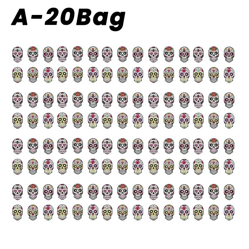 6 Stück/Set Bunte Papier Totenkopf Verkleidungsparty Gesichtsmasken für Mexikanische Tag der Toten Mottoparty Halloween Maskenball Dekoration