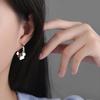 High-End Copper Alloy Sequin Hoop Earrings for Women